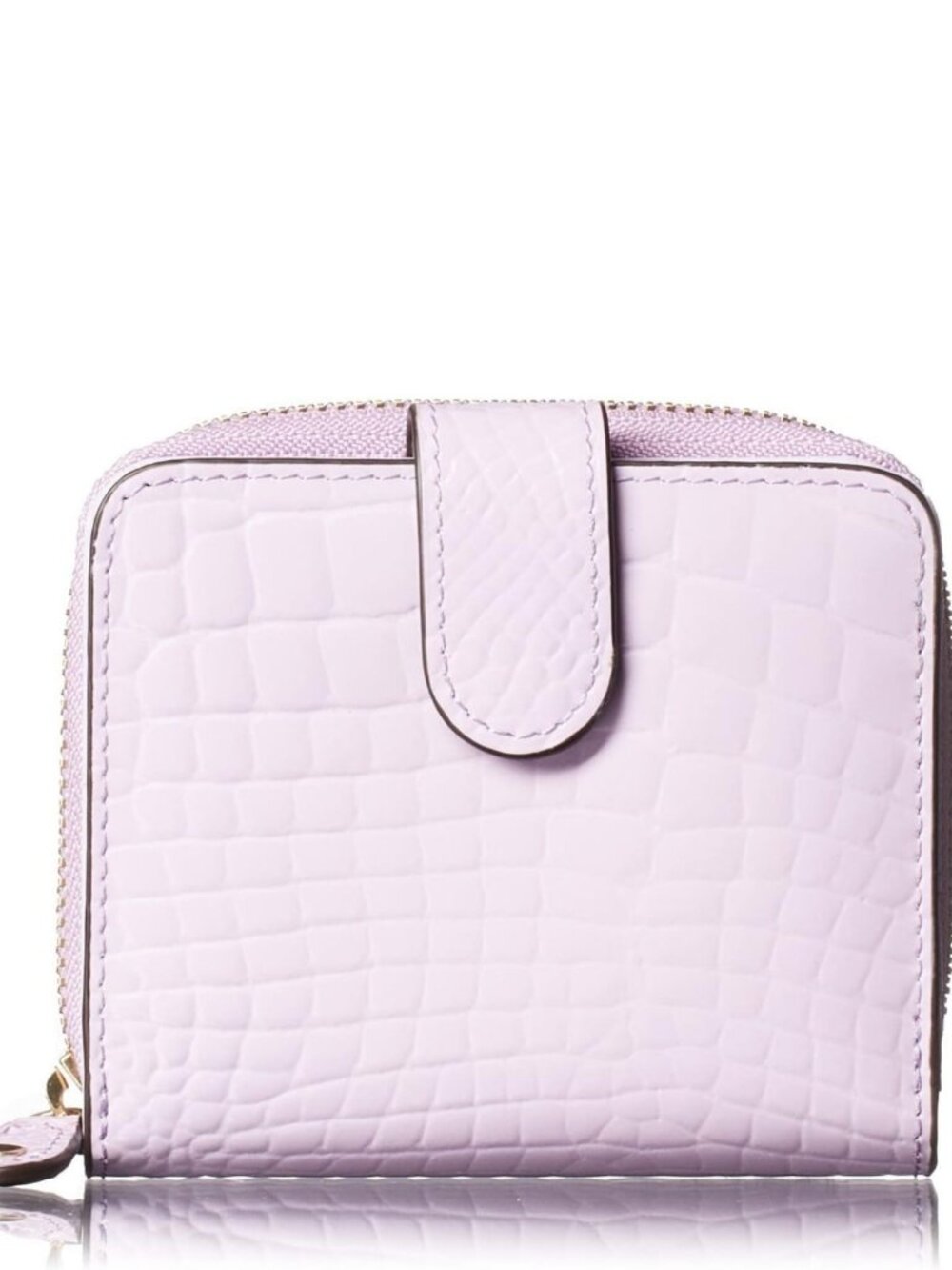NEW Tuscania Greta Fix Lavender Leather Bi-Fold Mini Wallet
